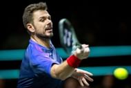 Stan Wawrinka (SUI) plays a forehand. - Source: Getty